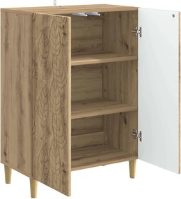 vidaXL Πλαϊνό γραφείο Artisan Δρυς 66 x 34,5 x 90 εκ