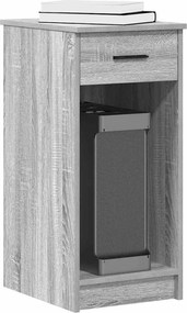 vidaXL Βάση πύργου υπολογιστή με συρτάρι Γκρι Sonoma 35x45x77 εκ.