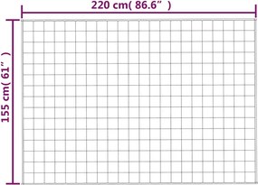 vidaXL Κουβέρτα Βαρύτητας Μπλε 155 x 220 εκ. 7 κ. Υφασμάτινη
