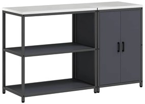 vidaXL Σετ Αποθήκευσης Κουζίνας 2 pcs Ανθρακί 150 x 50 x 92 εκ.