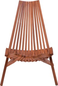 Πολυθρόνα Phoenox pakoworld πτυσσόμενη φυσικό teak ξύλο 65x90x87εκ