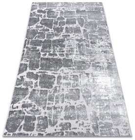 Σύγχρονο MEFE χαλί 6184 Τούβλο πλακόστρωσης - δομική δύο επίπεδα μαλλιού σκούρο γκρι