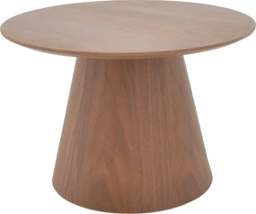 Τραπέζι σαλονιού Kayano pakoworld καρυδί mdf Φ60x40εκ