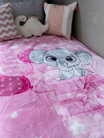 Κουβέρτα Βελουτέ Κούνιας 1558 Pink 110x140