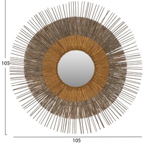 ΚΑΘΡΕΠΤΗΣ ΜΕ ΠΛΑΙΣΙΟ MENDONG GRASS Φ105εκ ΣΕ ΧΡΩΜΑ ΦΥΣΙΚΟ ΧΡΥΣΟ HM7798
