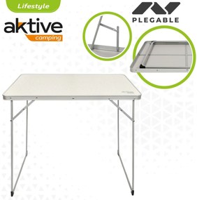 Πτυσσομενο τραπεζακι Aktive Λευκό 80 x 70 x 60 cm (4 Μονάδες)