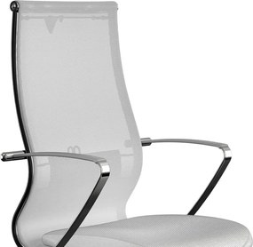 Καρέκλα γραφείου B2-163K Megapap εργονομική με ύφασμα Mesh και τεχνόδερμα χρώμα λευκό 58x70x103/117εκ.