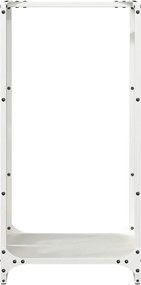 vidaXL Ράφι Καυσόξυλων Λευκό 40x30x80 εκ. Χάλυβας ψυχρής έλασης