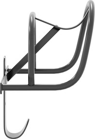 vidaXL Βάση Χαλιναριού Τοίχου Μαύρη Σιδερένια