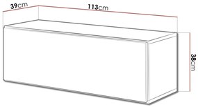 Τραπέζι Tv Charlotte C100, Άσπρο, Ο αριθμός των θυρών: 1, 113x38x39cm, 23 kg | Epipla1.gr