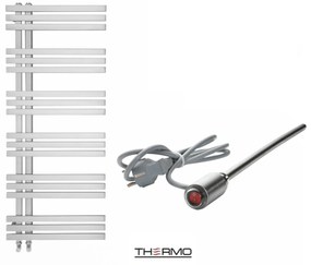 Thermo VIVO Θερμαινόμενη πετσετοκρεμάστρα από ανοξείδωτο χάλυβα με ηλεκτρική λειτουργία, 119x50cm Inox Brushed