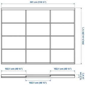 SKYTTA/SVART σύνθεση με συρόμενη πόρτα, 301x205 cm 594.227.34
