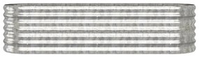vidaXL Ζαρντινιέρα Ασημί 152x40x36 εκ. Γαλβανισμένος χάλυβας