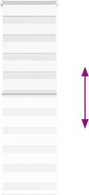 vidaXL Ζέβρα τυφλή Λευκό Πλάτος υφάσματος 35,9 εκ. Πολυεστέρας