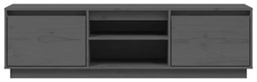 vidaXL Έπιπλο Τηλεόρασης Γκρι 140 x 35 x 40 εκ. από Μασίφ Ξύλο Πεύκου