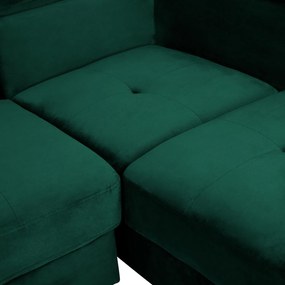 Γωνιακός καναπές FAITH Δεξιά γωνία Βελούδο Κυπαρισσί 254x79-160x70-84 εκ. 254x160x84 εκ.