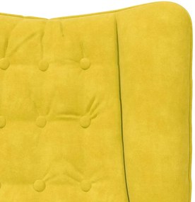 vidaXL Πολυθρόνα Κίτρινο 63 x 67 x 94 εκ. Βελούδο