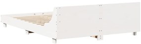 vidaXL Σκελετός Κρεβ. Χωρίς Στρώμα Λευκό 120x190 εκ Μασίφ Πεύκο