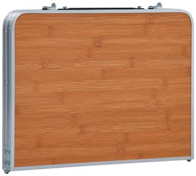 vidaXL Τραπέζι Κάμπινγκ Πτυσσόμενο Καφέ 60 x 40 εκ. Αλουμινίου