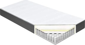 vidaXL Κρεβάτι Boxspring Σκούρο Γκρι 200 x 200 εκ. Υφασμάτινο