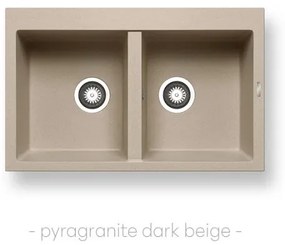 Pyramis Νεροχύτης Pyragranite Alazia (79x50) 2B Dark Beige