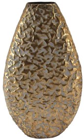 Βάζο 15-00-94938 31x11x53,5cm Antique Gold Marhome Metal
