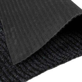 vidaXL Δερμάτινο Χαλί Ανθρακί 80 x 150 cm ύφασμα