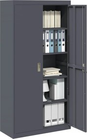 vidaXL Ντουλάπι αποθήκευσης 2 pcs Ανθρακί 90 x 40 x 180 cm