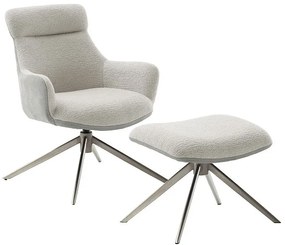 Bali Καρεκλα Relax Μαύρη + Υποπόδιο 83x86x102 cm