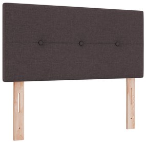 vidaXL Κρεβάτι Box Spring με Στρώμα Σκούρο Καφέ 100x200 εκ Υφασμα