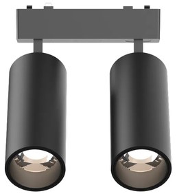 InLight Φωτιστικό LED 2x9W 3000K για Ultra-Thin μαγνητική ράγα σε μαύρη απόχρωση D:16cmX4,4cm T03801-BL