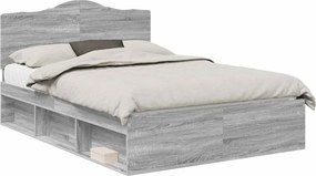 vidaXL Σκελετός Κρεβατιού Γκρι Sonoma 150 x 200 cm