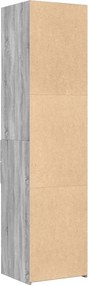 vidaXL Ντουλάπι Γκρι Sonoma 45x42,5x185 εκ. από Επεξεργασμένο Ξύλο