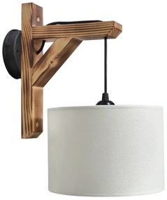 Απλίκα Τοίχου Heronia HKF-01 14-0240 Wood/White