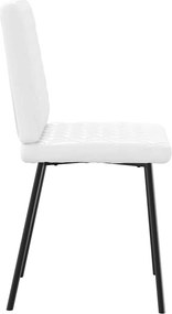 vidaXL Καρέκλες Τραπεζαρίας 6 τεμ. Λευκές από Δερματίνη