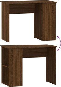 vidaXL Γραφείο Καφέ Δρυς 100x55x75 εκ. από Επεξεργασμένο Ξύλο