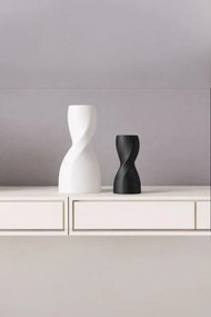 Stewehome Σετ διακοσμητικών βάζων μοντέρνου στυλ σε λευκό και μαύρο χρώμα 22x12x22 cm