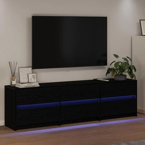 vidaXL Μονάδες TV 180 x 34 x 50 εκ Μαύρη Οξυά