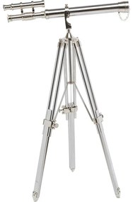 Διακοσμητικό Δαπέδου Τηλεσκόπιο Ασημί 71x49x125 εκ. - Ασημί