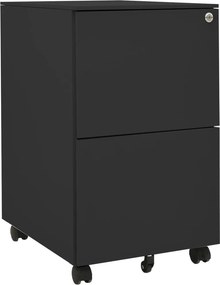 vidaXL Αρχειοθήκη Φορητή Ανθρακί 39 x 45 x 67 εκ. Ατσάλινη
