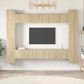 vidaXL Έπιπλα Τηλεόρασης Σετ 10 Τεμαχίων Sonoma Δρυς από Επεξ. Ξύλο