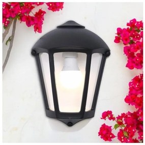 Απλίκα Φωτιστικό Τοίχου E27 60W IP55 Μαύρο Fabio 145-26040 Eurolamp-145-26040-Μαύρο 145-26040