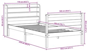 ΣΚΕΛΕΤΟΣ ΚΡΕΒ. ΧΩΡΙΣ ΣΤΡΩΜΑ ΚΑΦΕ ΚΕΡΙΟΥ 100X200 ΕΚ ΜΑΣΙΦ ΠΕΥΚΟ 3306661