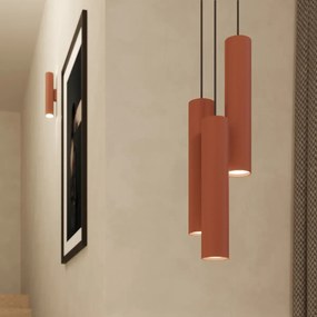 Φωτιστικό τοίχου LAGOS 2 κόκκινη ώχρα,ατσάλι,2xmax 10W LED