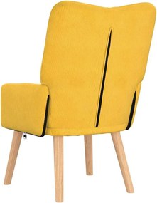 vidaXL Πολυθρόνα Απαλό Κίτρινο 63 x 67 x 94 εκ. ύφασμα