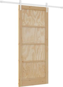 vidaXL Συρόμενη Πόρτα ORKDAL Φυσικό και Λευκό 86 x 198,5 cm