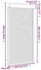 ΠΑΝΤΖΟΥΡΙ ΡΟΛΟ ΑΝΘΡΑΚΙ 110 X 220 ΕΚ. ΑΠΟ ΑΛΟΥΜΙΝΙΟ 144983