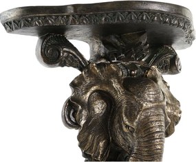 Ράφια DKD Home Decor Ελέφαντας Χρυσό Ρητίνη (36,5 x 16,5 x 36 cm)