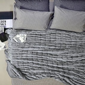 Κουβέρτα Γούνινη Lilah 24 Grey Kentia King Size 260x230cm Οικολογική Γούνα