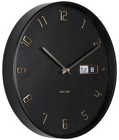 Ρολόι Τοίχου Data Flip KA5953BK Φ30x4,5cm Black Karlsson Aluminium
